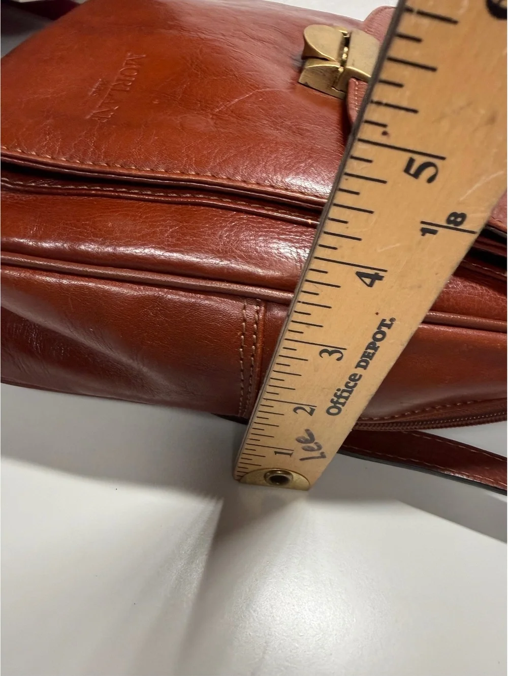 Vintage Morlane Paris Brown Genuine Leather Mini Backpack Brass Hardware